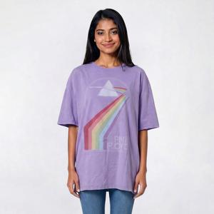 Juniors C-Life Mineral Wash Pink Floyd Oversized Tee